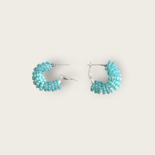 Oorbellen Hoops Turquoise Double XS