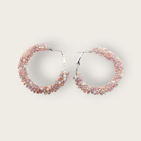 Oorbellen Hoops Roze L (9866526916945)