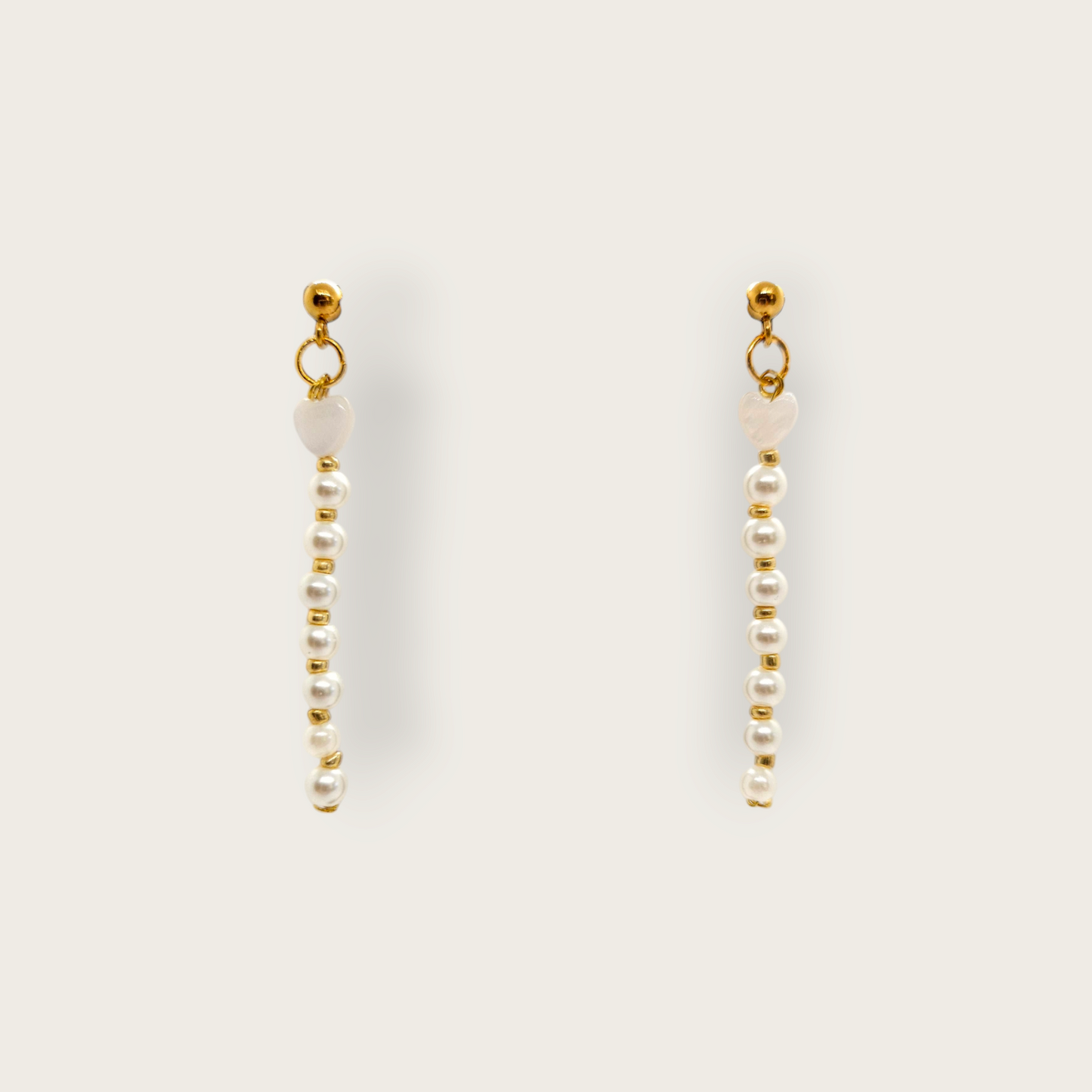 Oorbellen Hearts & Pearls (9867273109841)