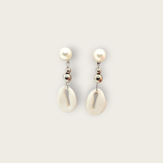 Oorbellen Shell & Pearls (9867528929617)