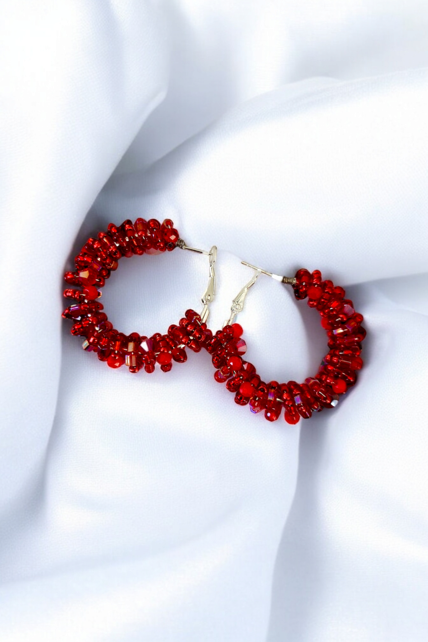 Oorbellen Hoops Red S (9867613503825)
