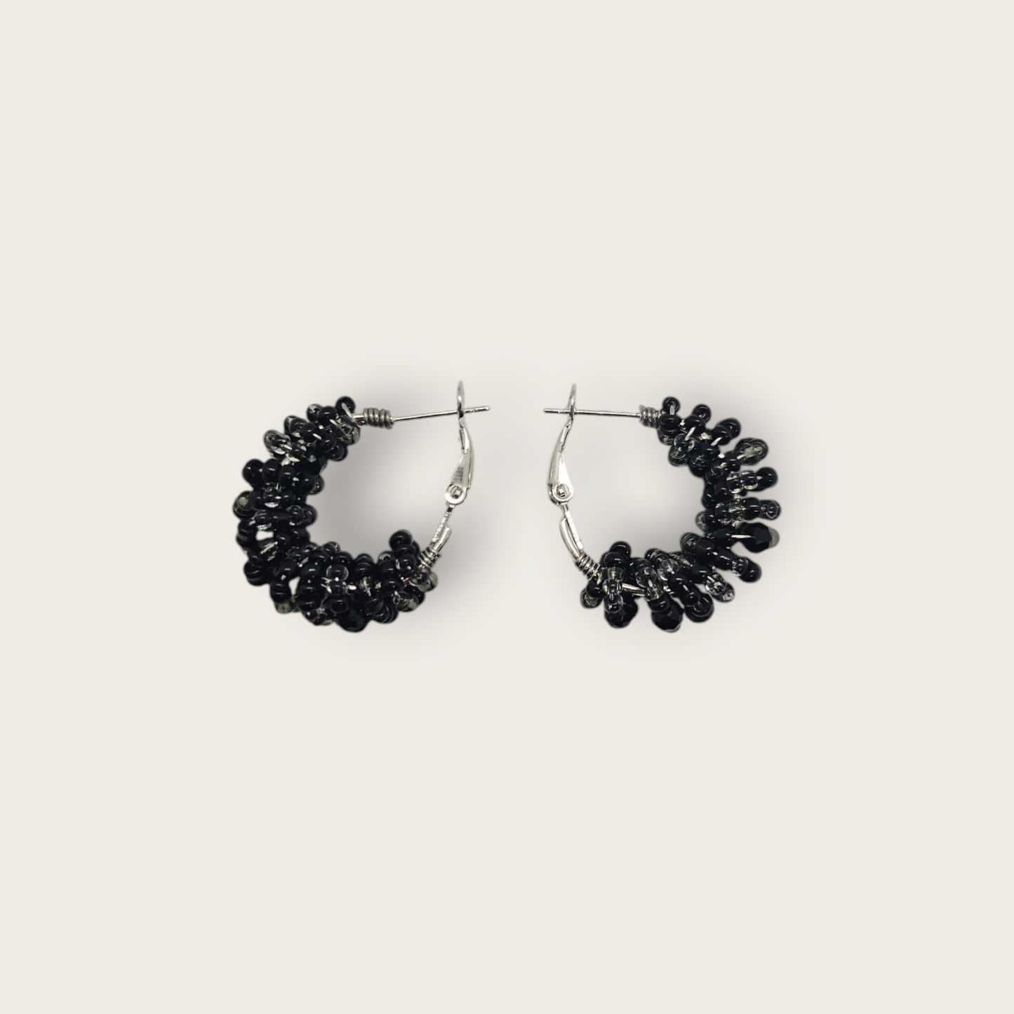 Oorbellen Hoops Zwart XS (9868604670289)