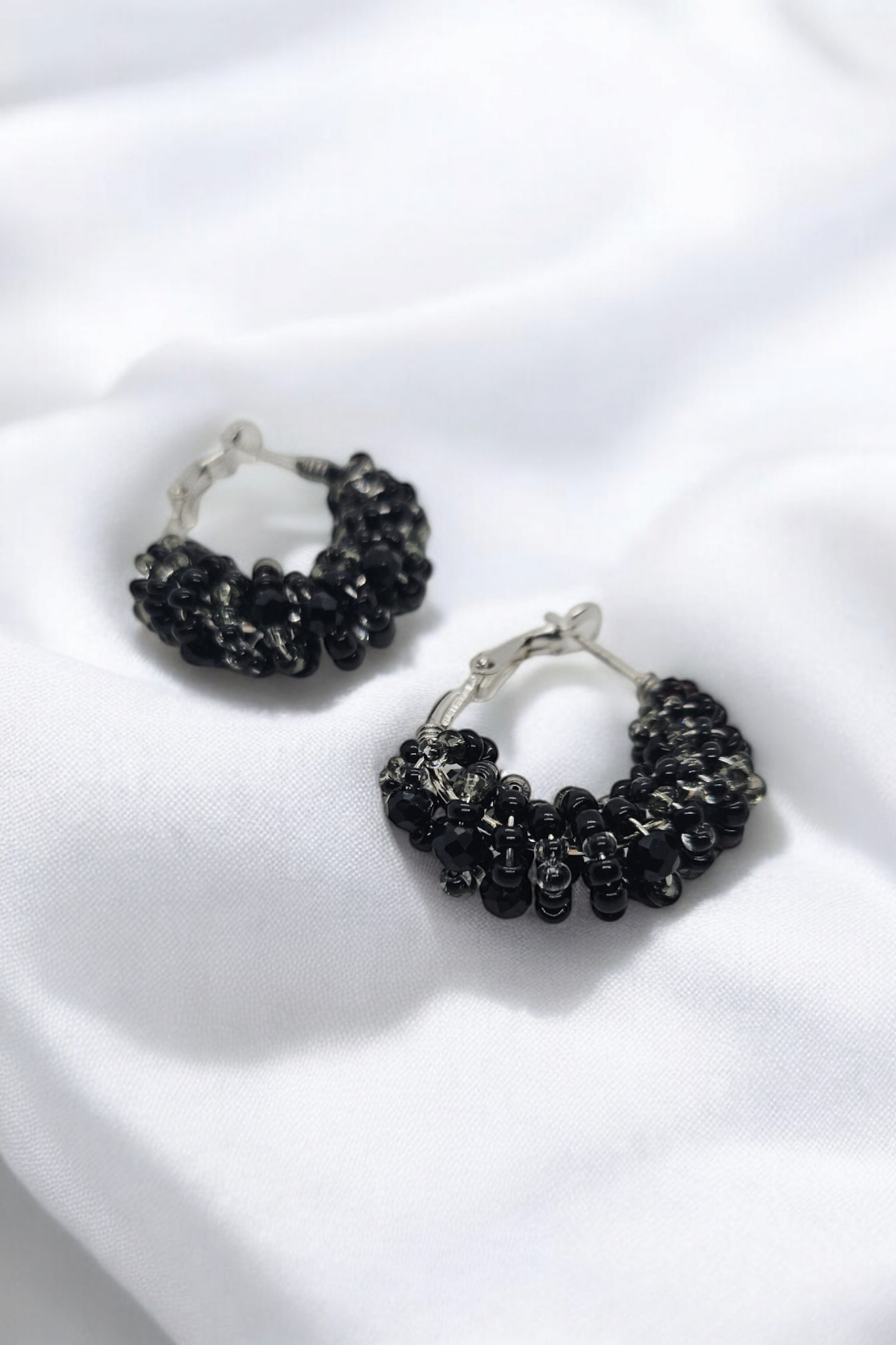 Oorbellen Hoops Zwart XS (9868604670289)
