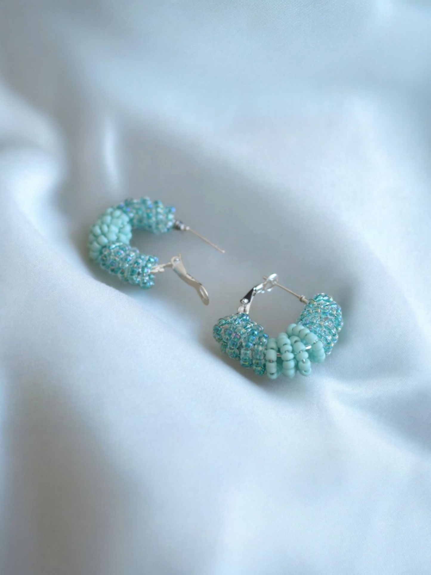 Oorbellen Hoops Turquoise Double XS