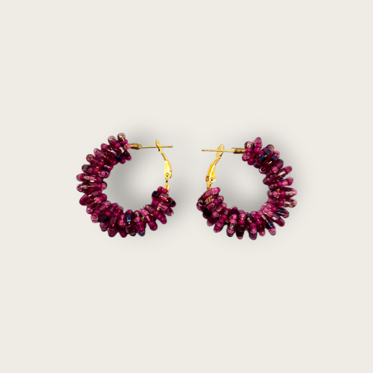Oorbellen Hoops Fushia S (9868612043089)