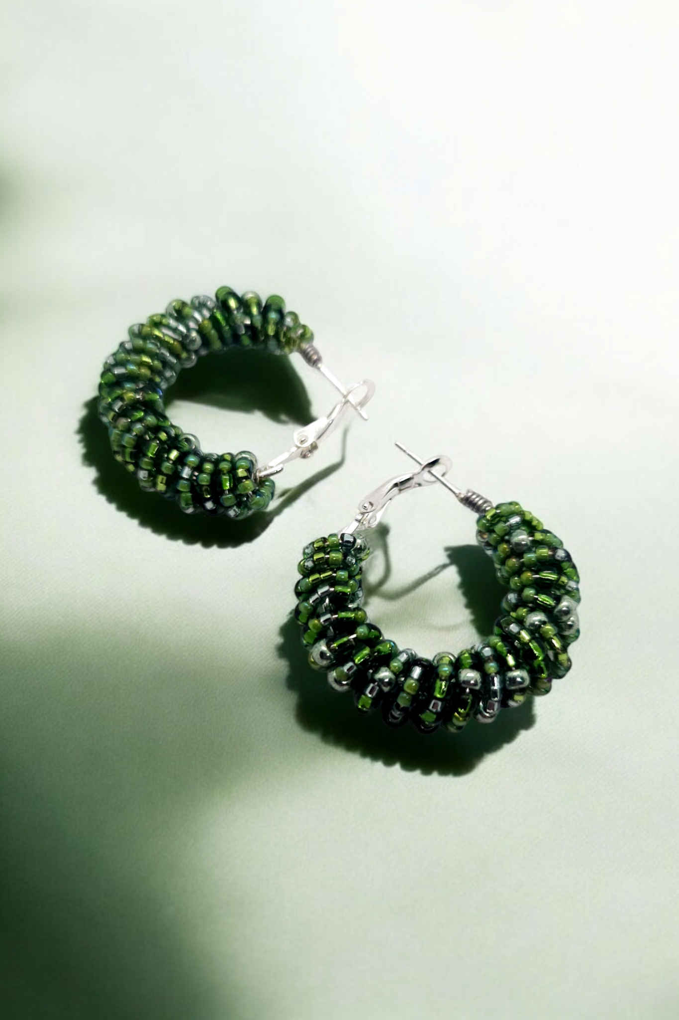 Oorbellen Hoops Green S (9868609847633)