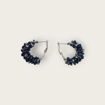 Oorbellen Hoops Dark Blue XS (9868624691537)